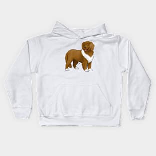 Dog - Landseer Dog - Brown and White Kids Hoodie